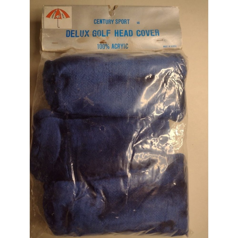 New Century Sport Delux Golf Head Cover Blue Fuzzy (1,3,X)